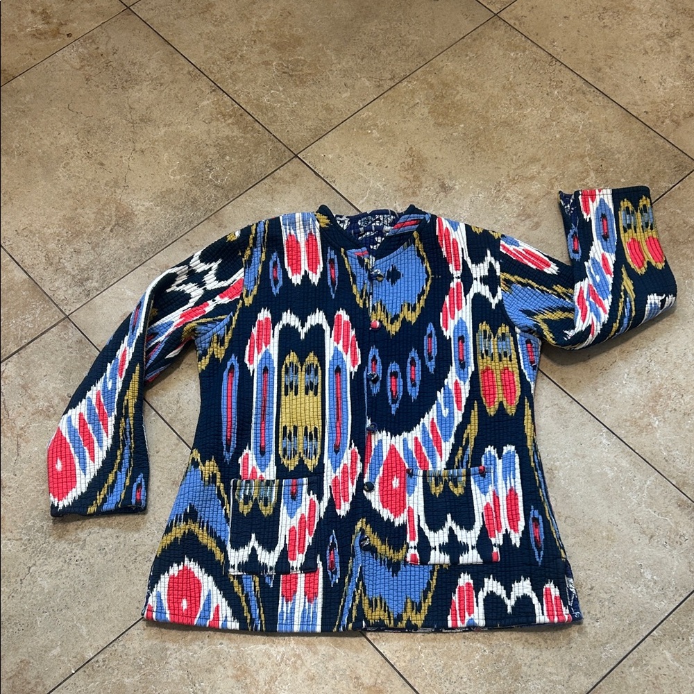KANTHA reversible quilted colorful jacket. Size 42/M